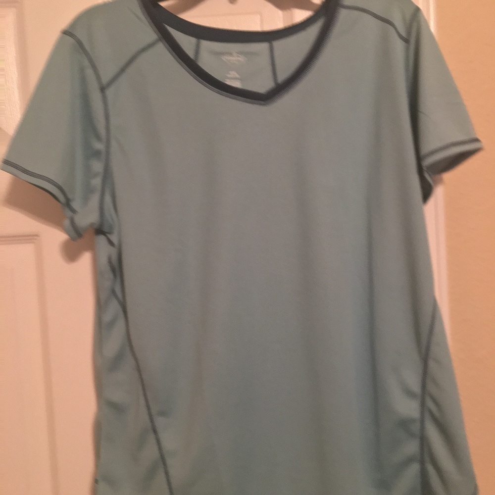 Active Quick Dry Womens V neck short sleeve shirt